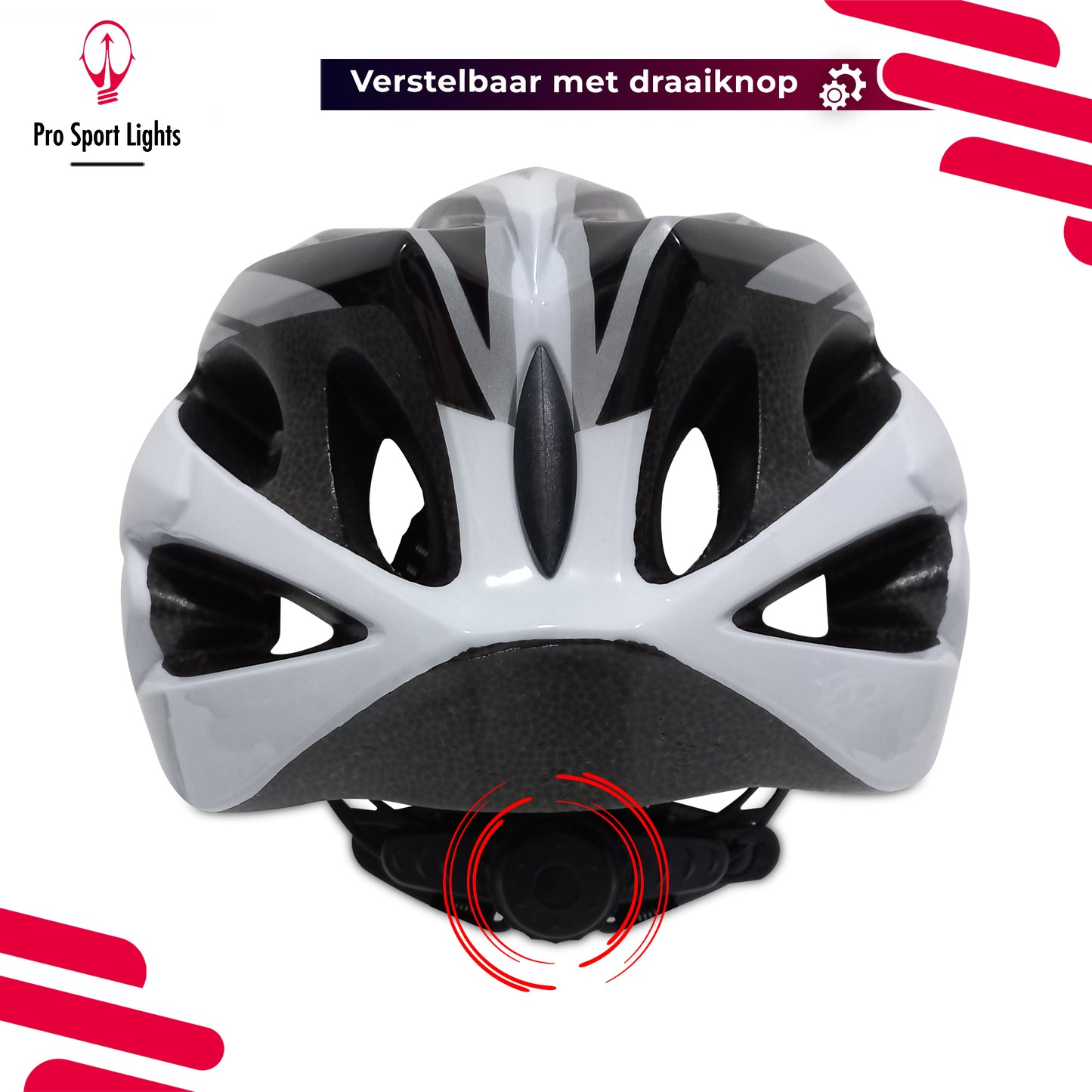 Fietshelm Heren/Dames - Wit/Zwart