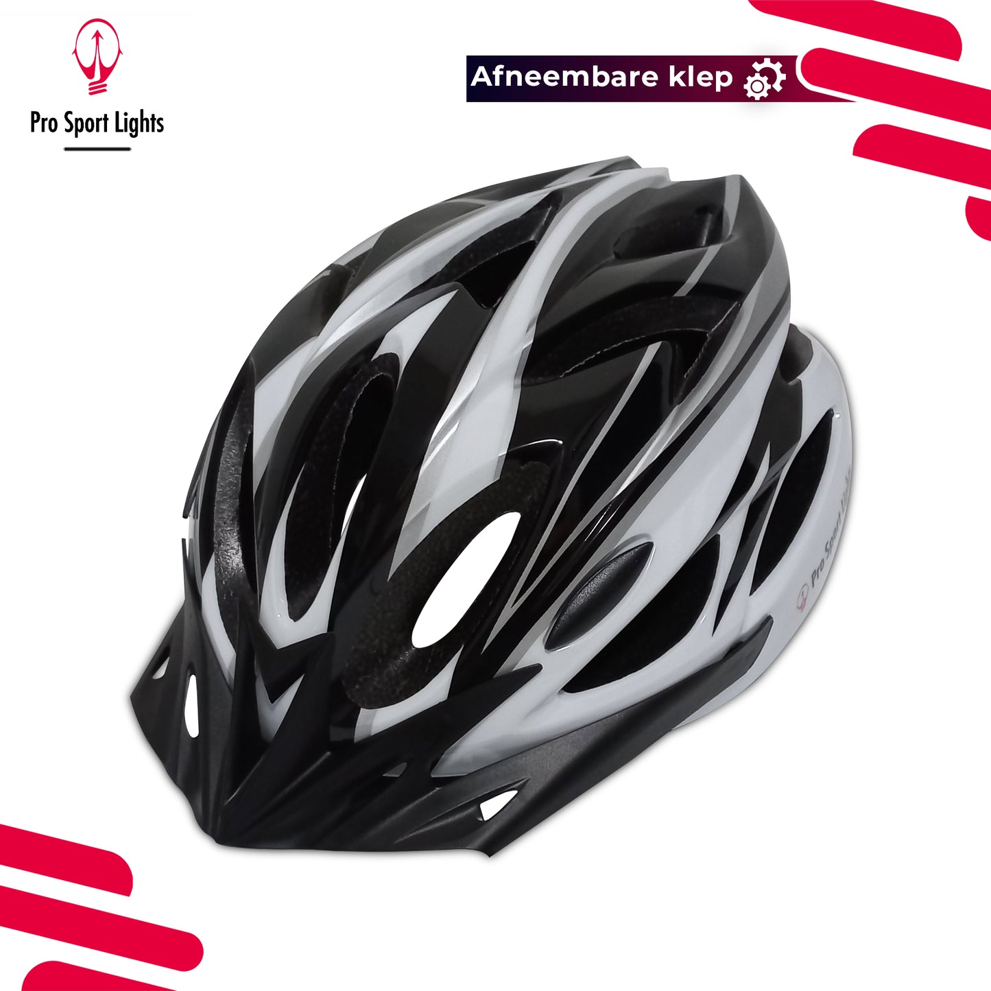 Fietshelm Heren/Dames - Wit/Zwart