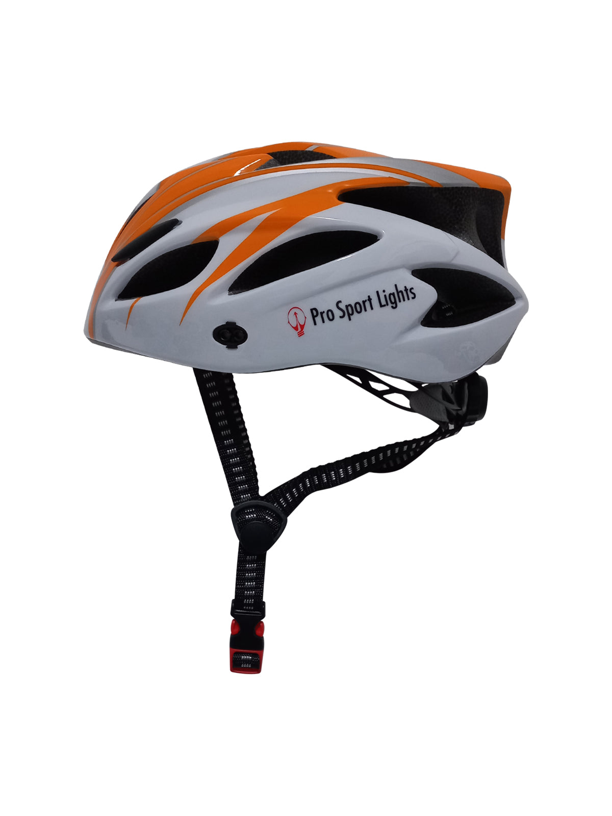 Fietshelm Pro Sport Lights Dames/Heren - Wit/Oranje Medium/Large