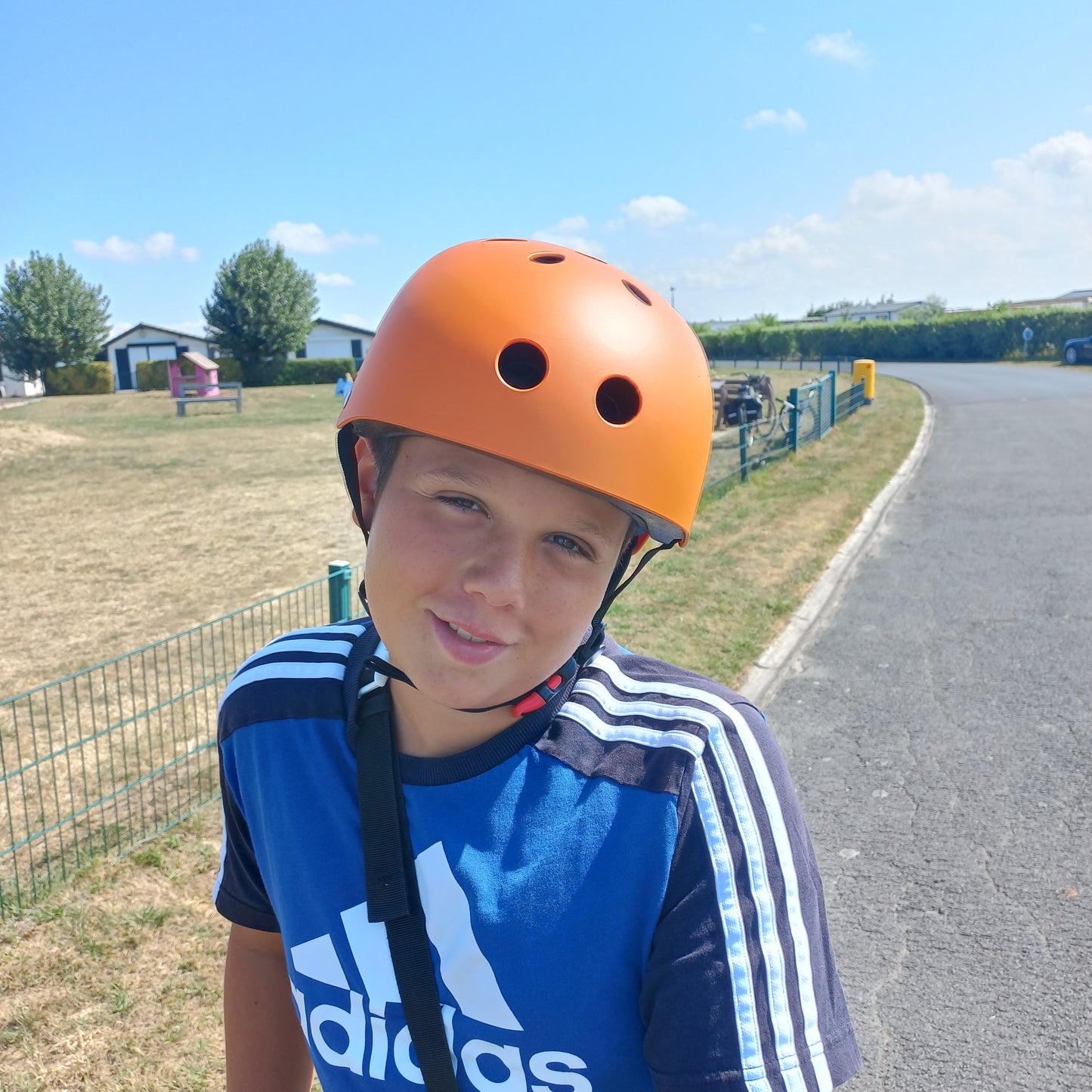 Casque de vélo pour enfants Orange Mat