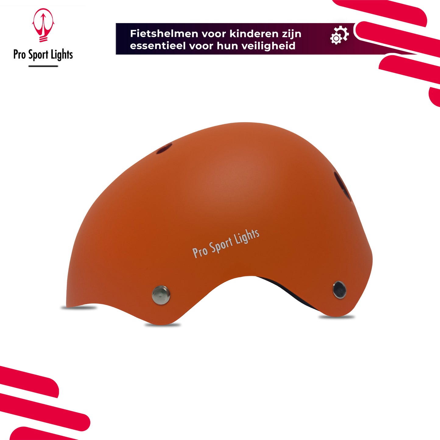 Casque de vélo pour enfants Orange Mat