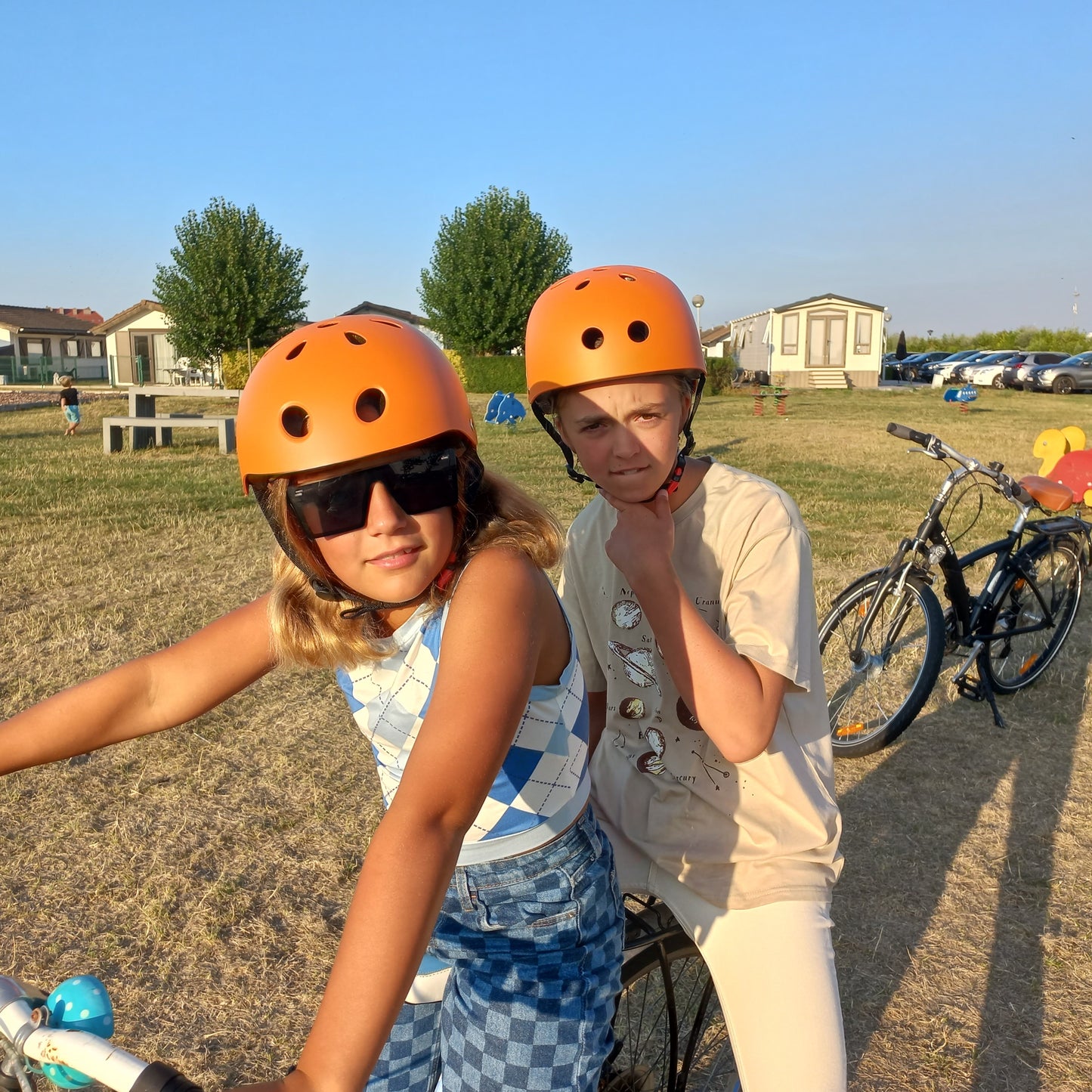 Casque de vélo pour enfants Orange Mat