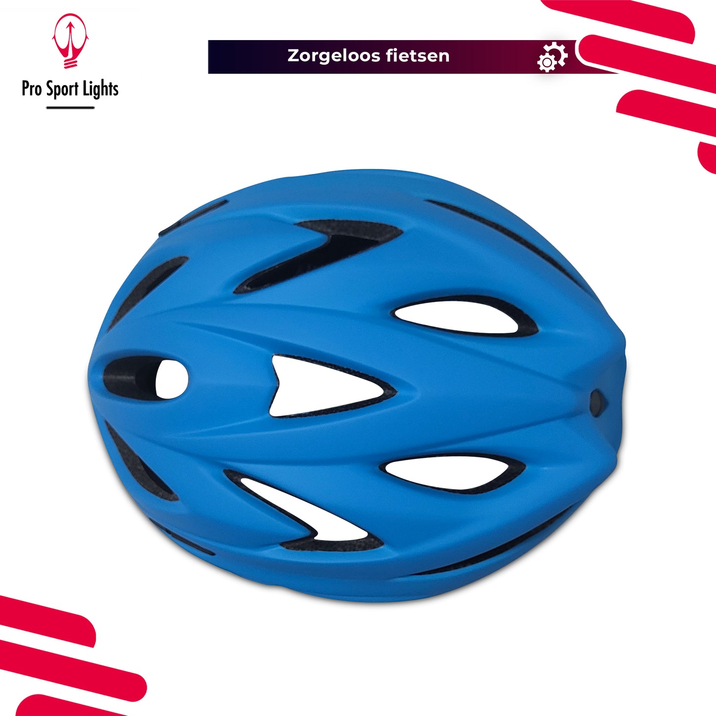 Fietshelm Pro Sport Lights Heren/Dames - Mat Blauw
