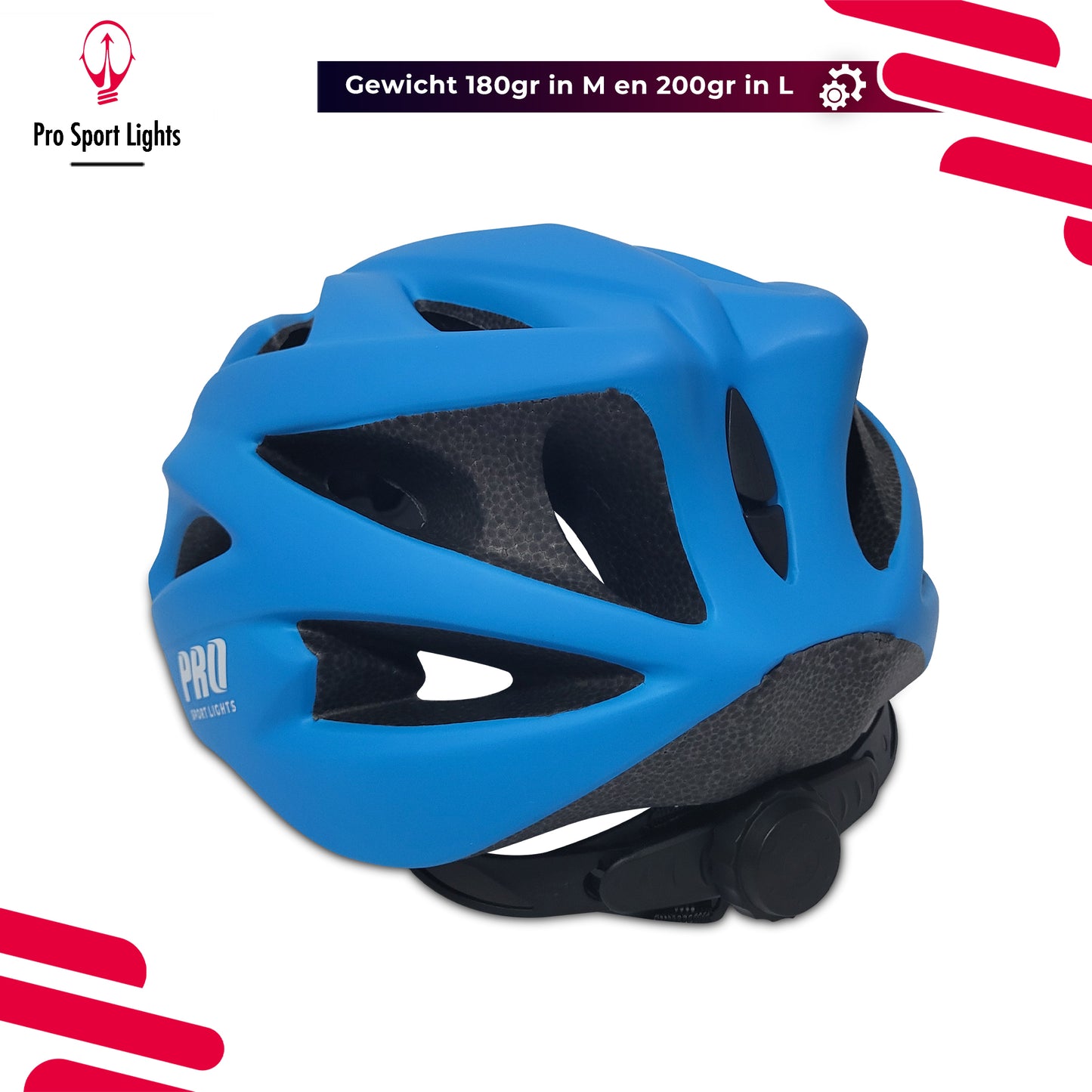 Fietshelm Pro Sport Lights Heren/Dames - Mat Blauw
