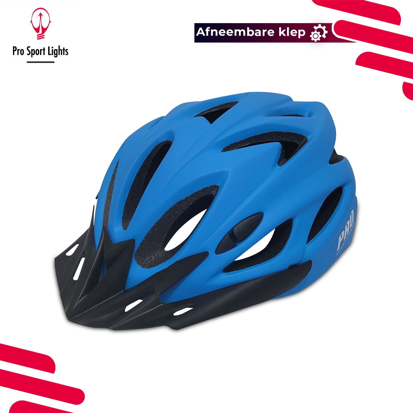 Fietshelm Pro Sport Lights Heren/Dames - Mat Blauw