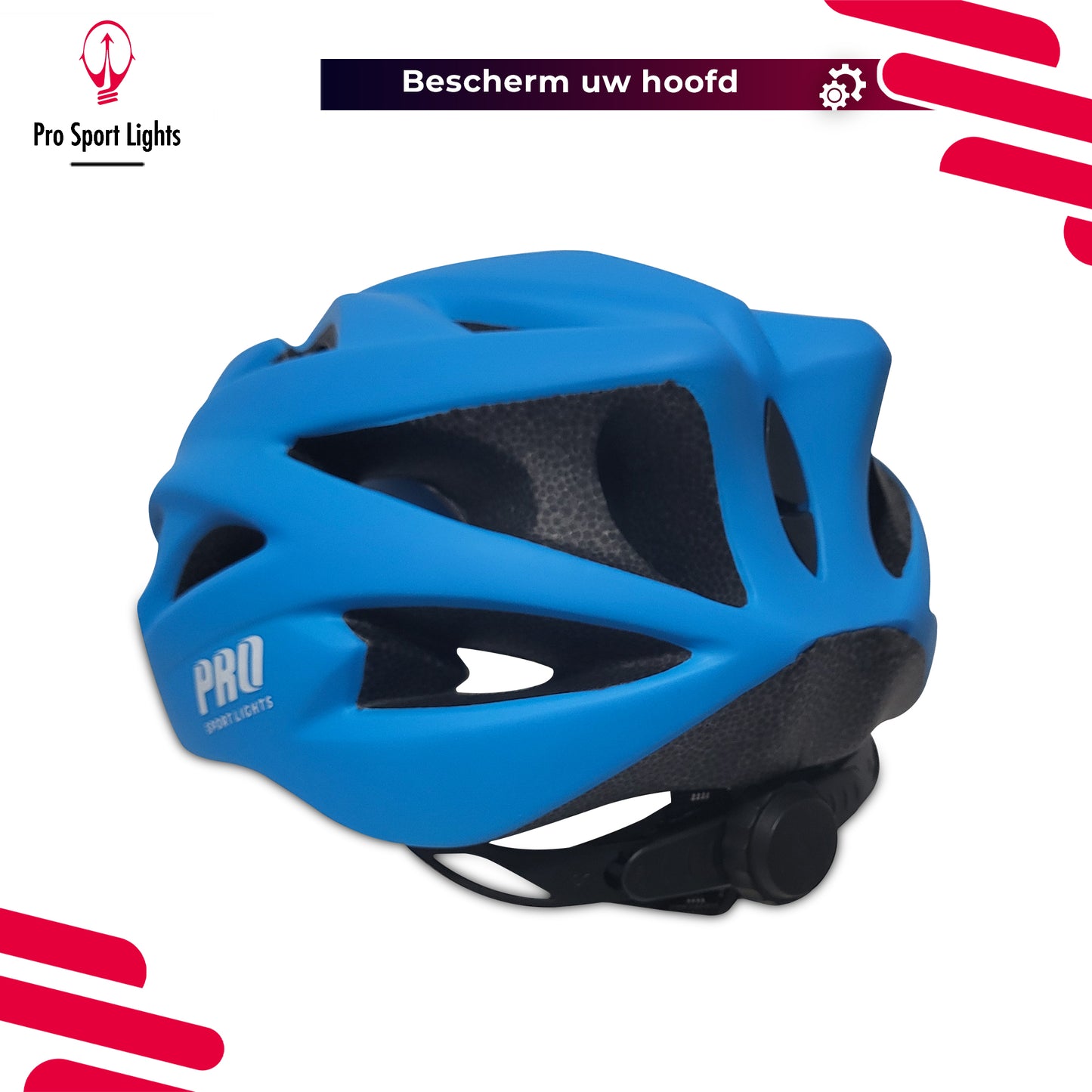 Fietshelm Pro Sport Lights Heren/Dames - Mat Blauw