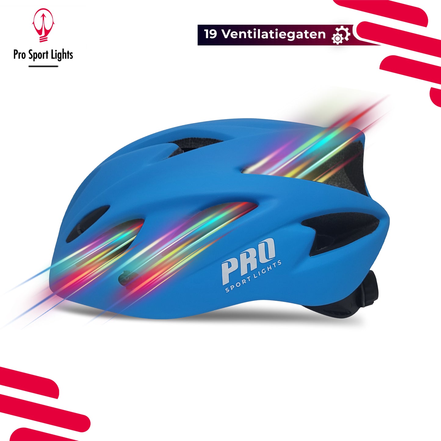Fietshelm Pro Sport Lights Heren/Dames - Mat Blauw