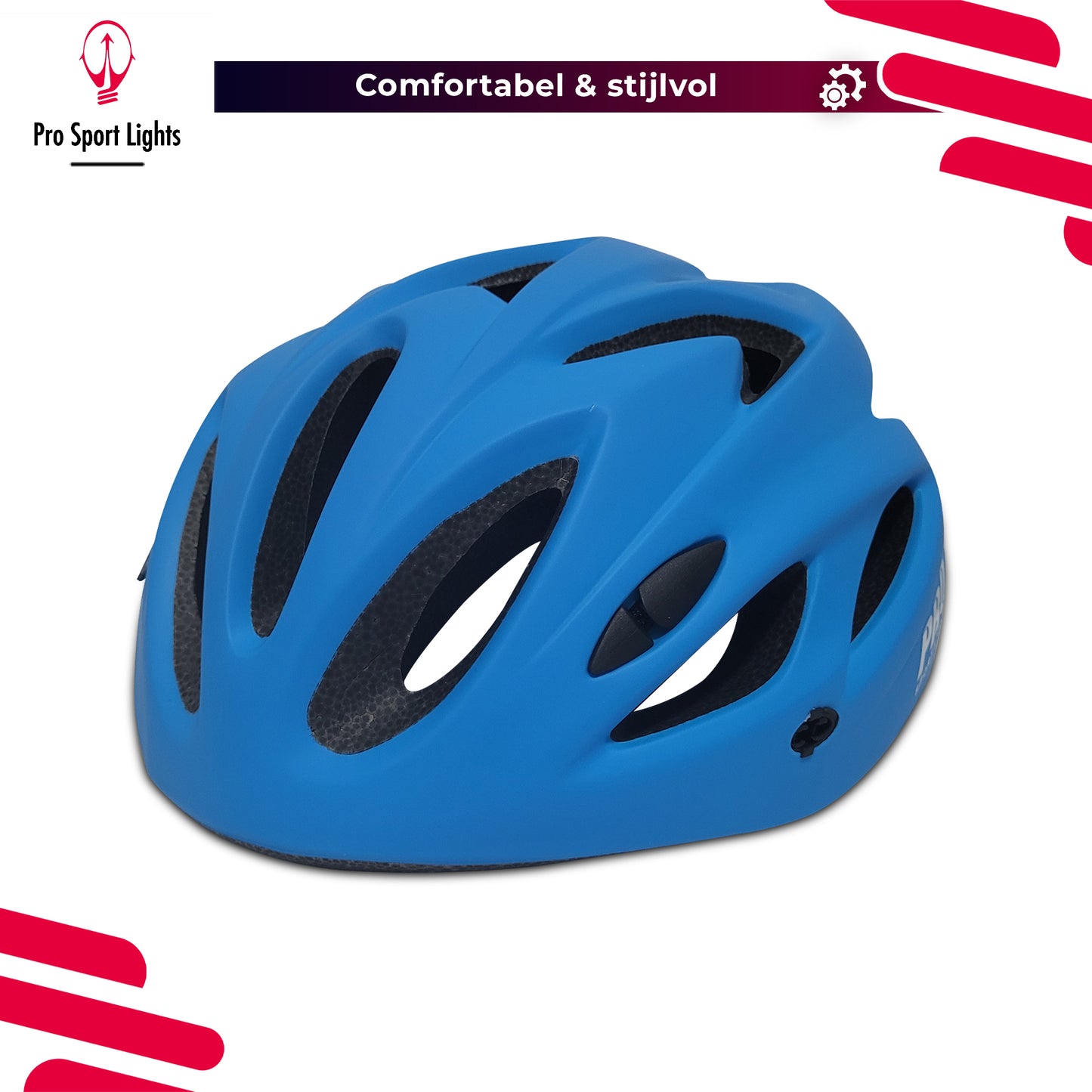 Fietshelm Pro Sport Lights Heren/Dames - Mat Blauw