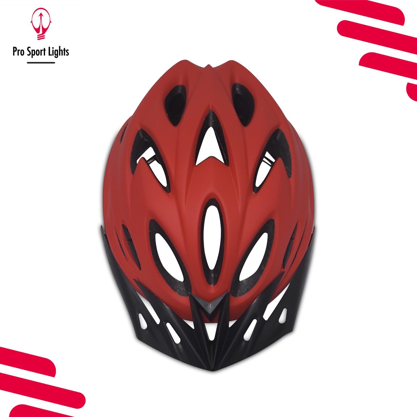 Pro Sport Lights Fietshelm Mat rood