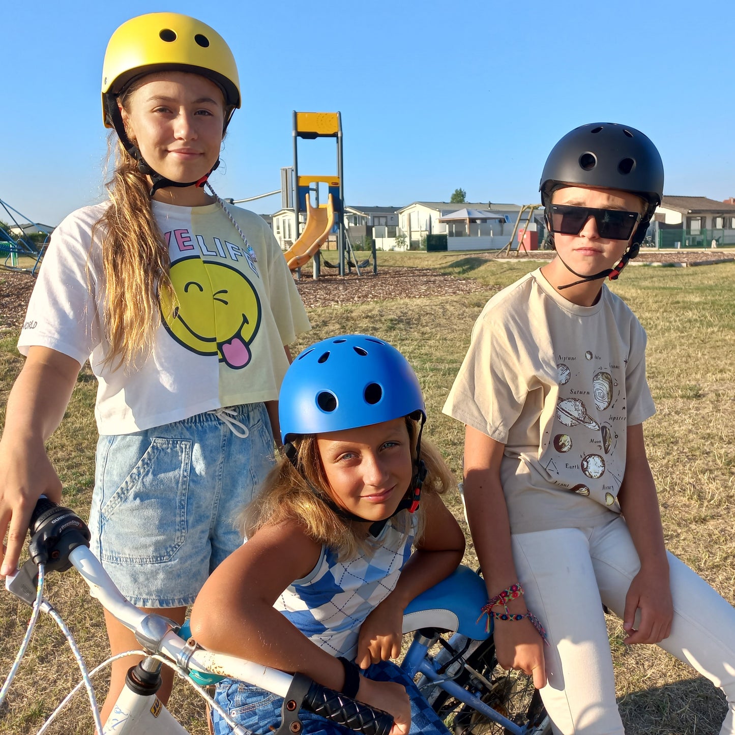 Casque de vélo pour enfants Jaune Mat