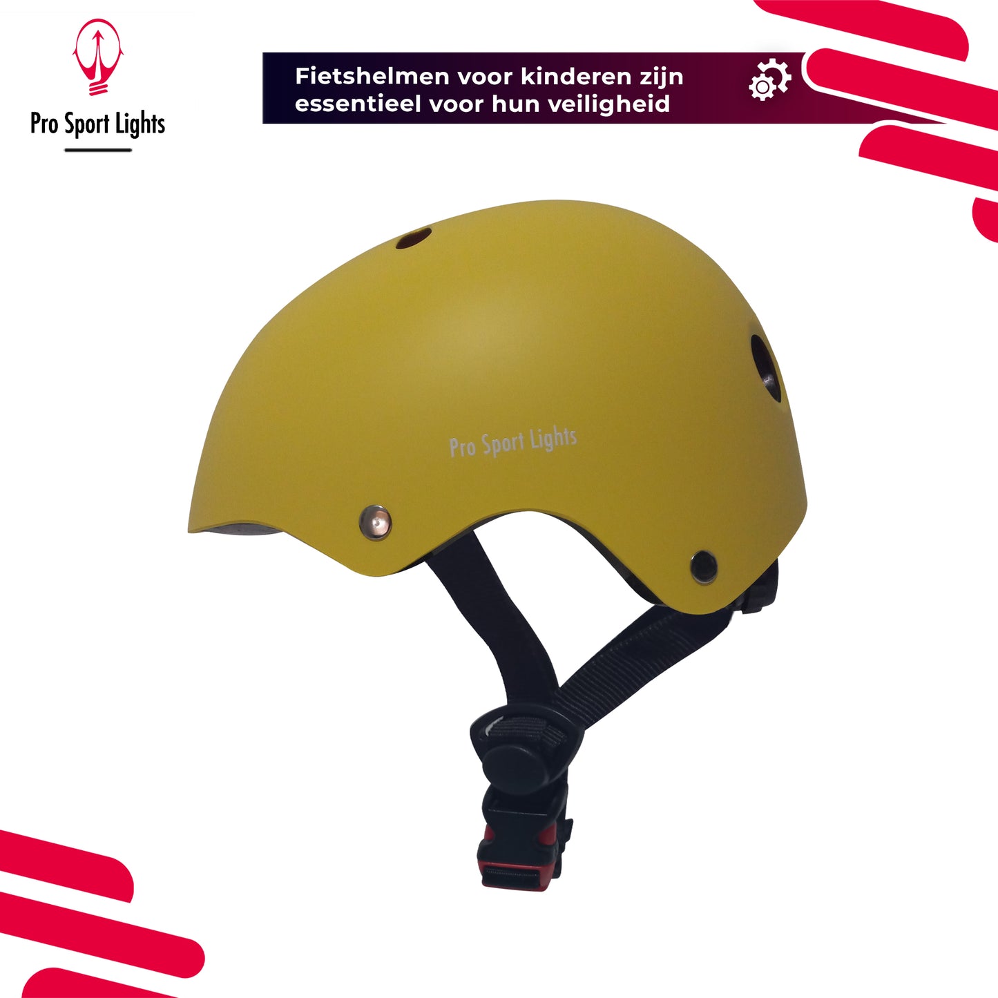 Casque de vélo pour enfants Jaune Mat