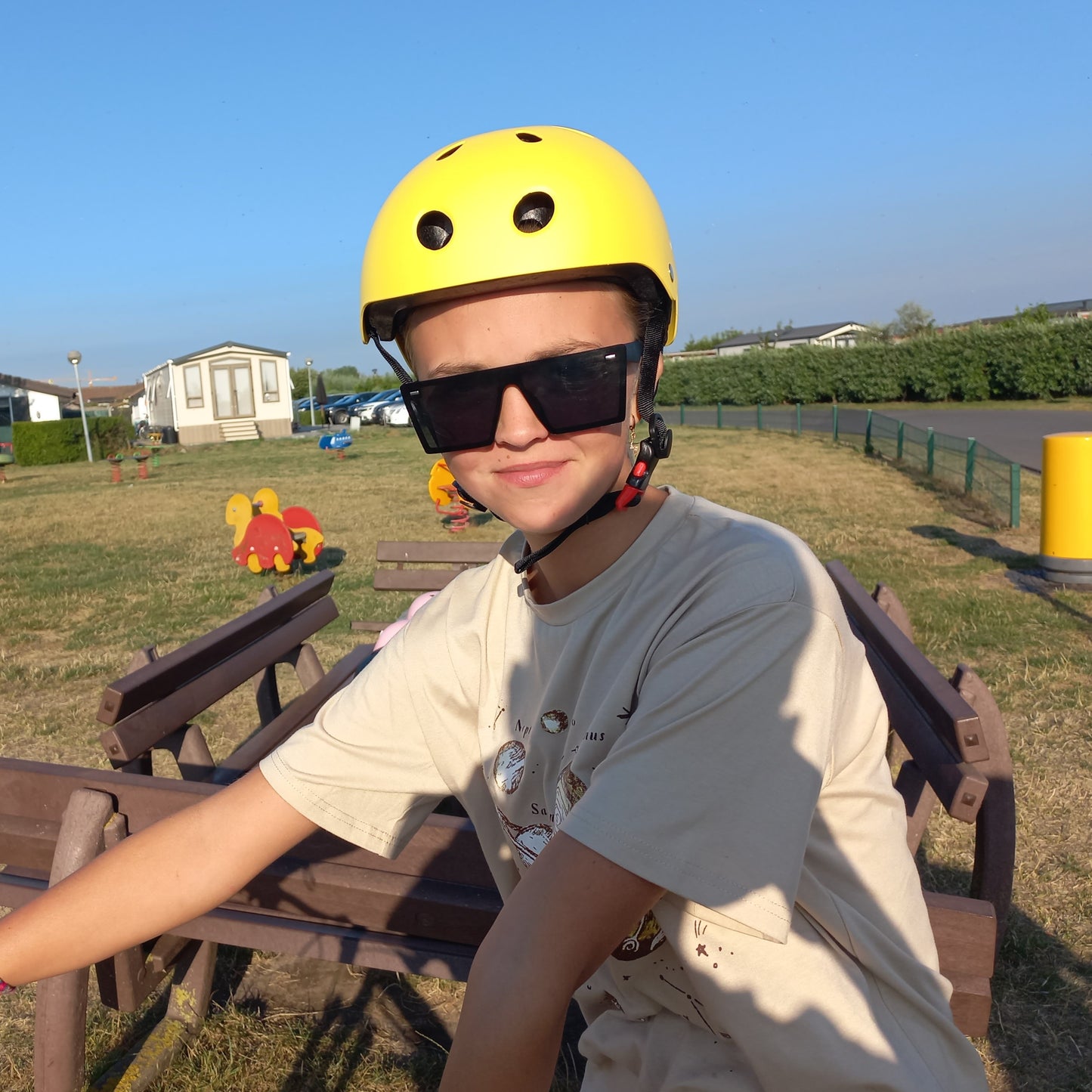 Casque de vélo pour enfants Jaune Mat