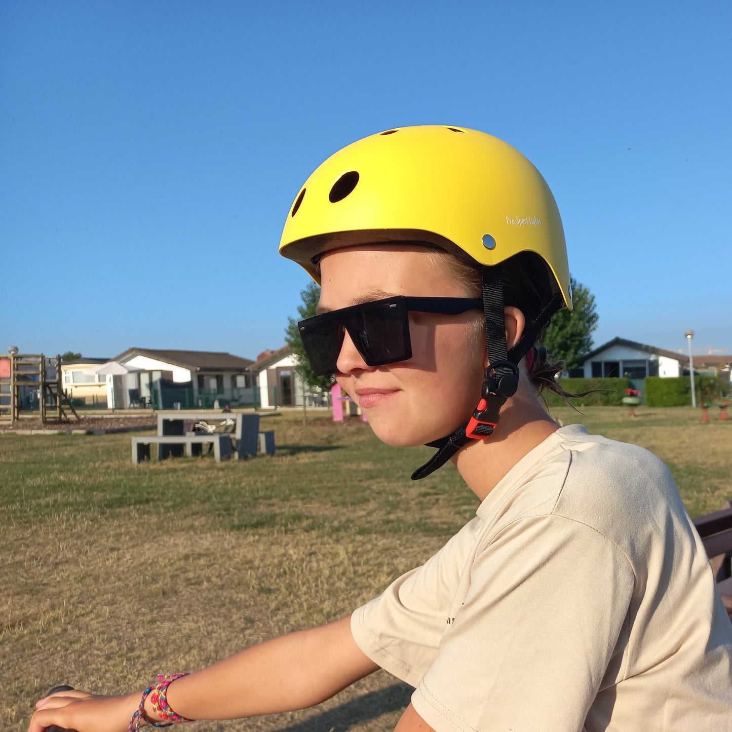 Casque de vélo pour enfants Jaune Mat