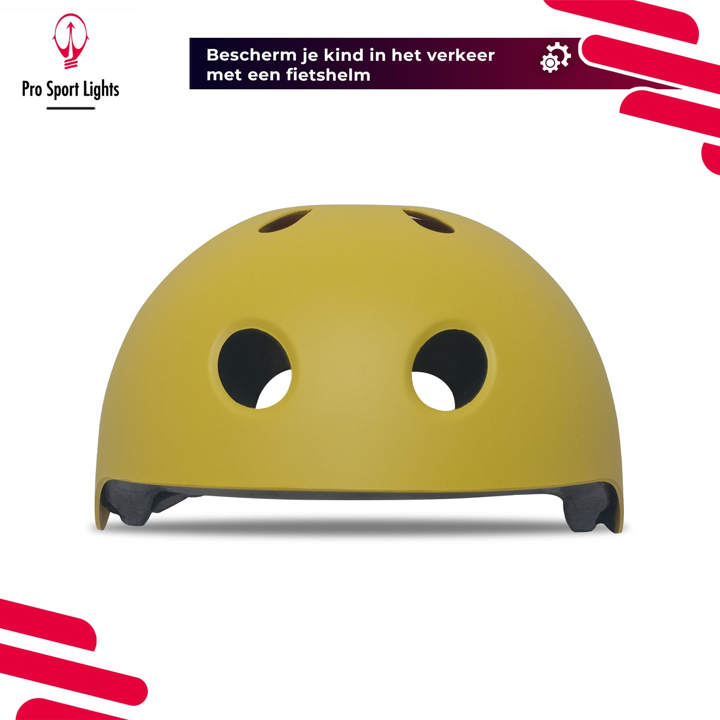 Casque de vélo pour enfants Jaune Mat