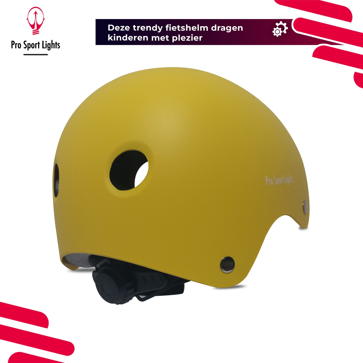 Casque de vélo pour enfants Jaune Mat