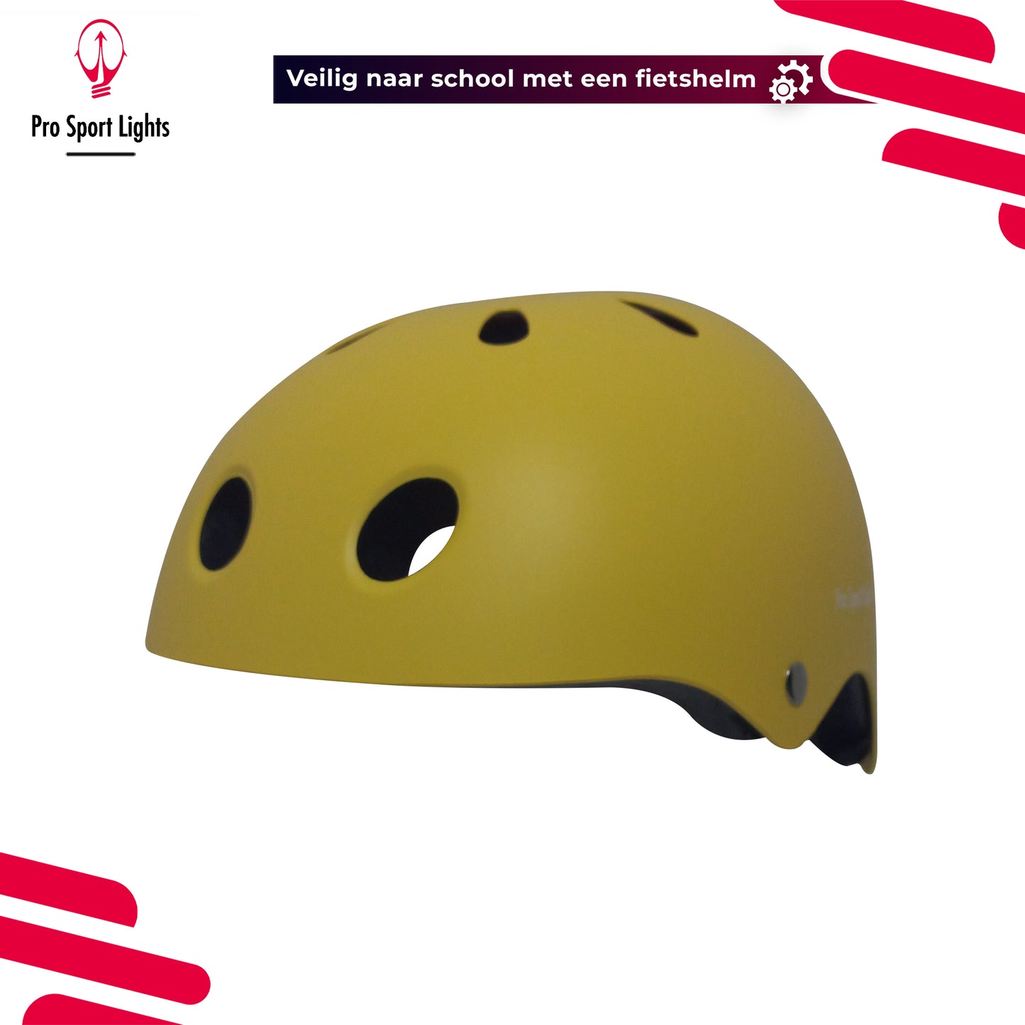 Casque de vélo pour enfants Jaune Mat