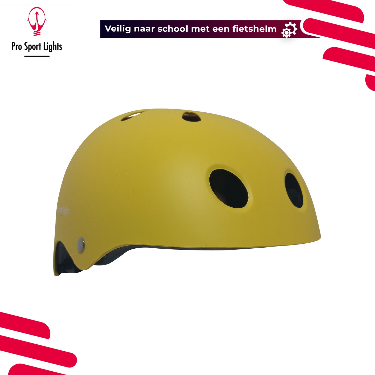Casque de vélo pour enfants Jaune Mat