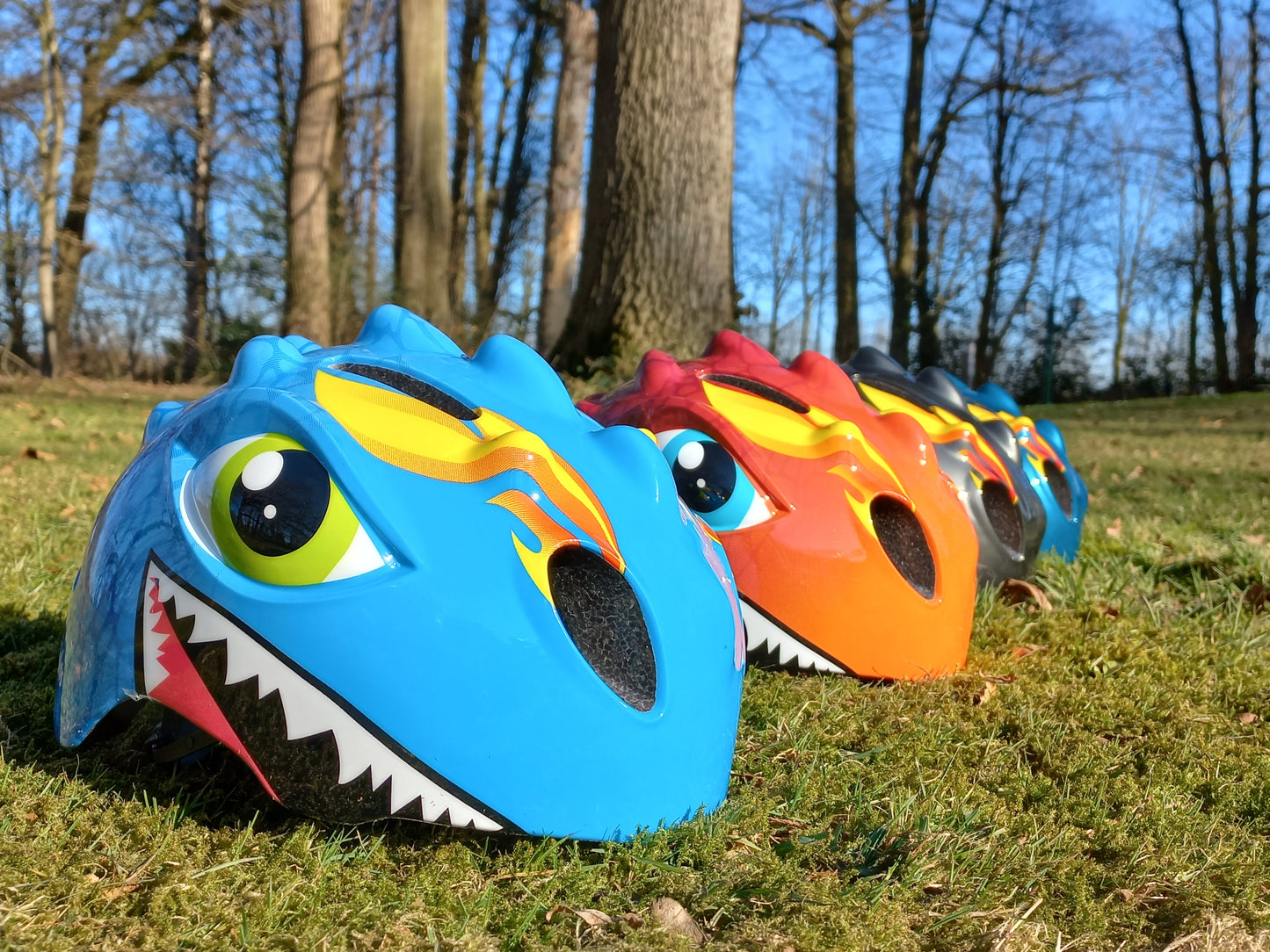 Fietshelm Kinderen jongens Blauw - Kinderhelm Dino XS 4651cm Kopen Online