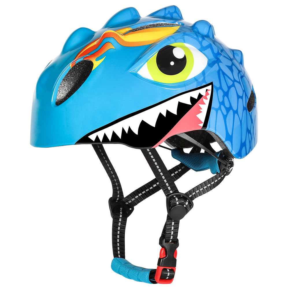 Fietshelm Kinderen jongens Blauw - Kinderhelm Dino XS 4651cm Kopen Online