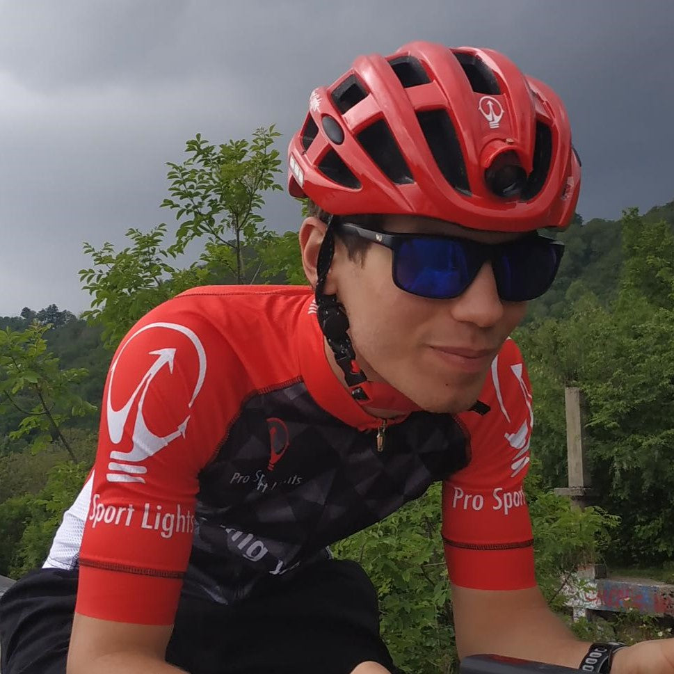Pro Sport Lights Fietshelm - Rood