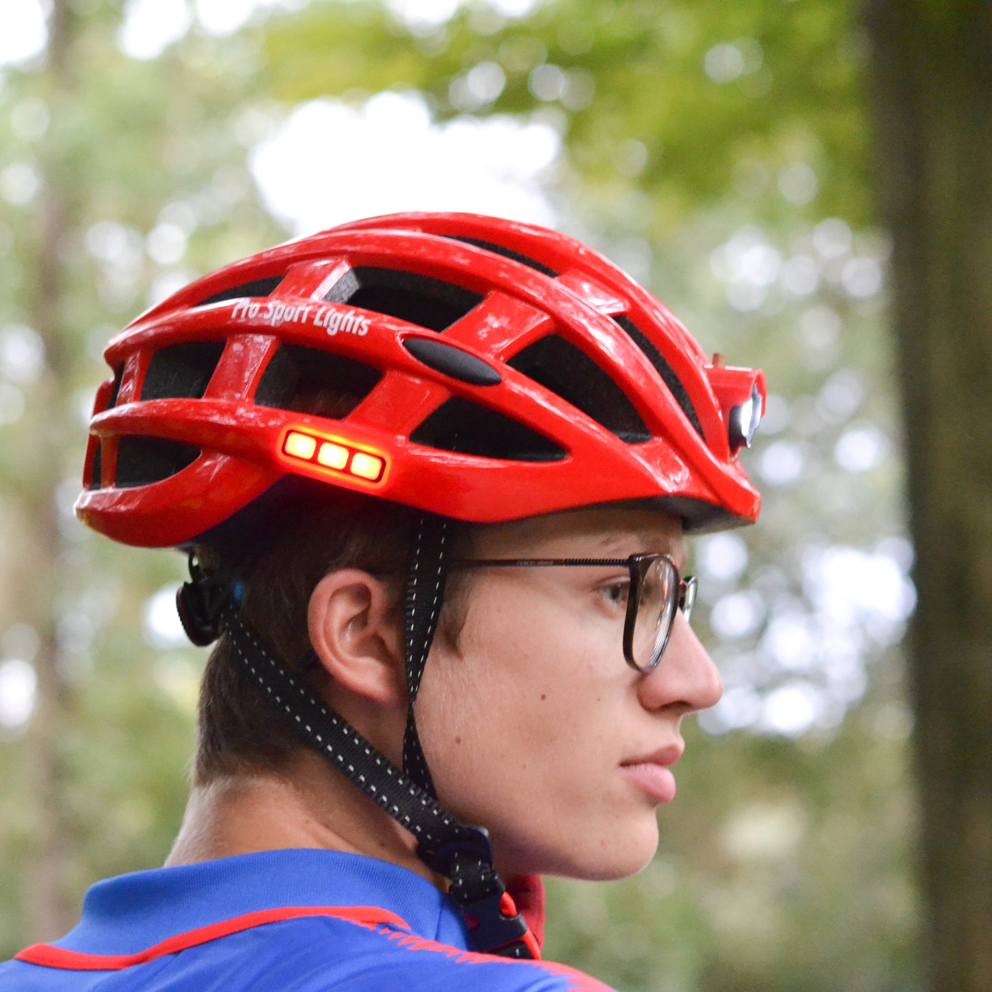 Pro Sport Lights Fietshelm - Rood