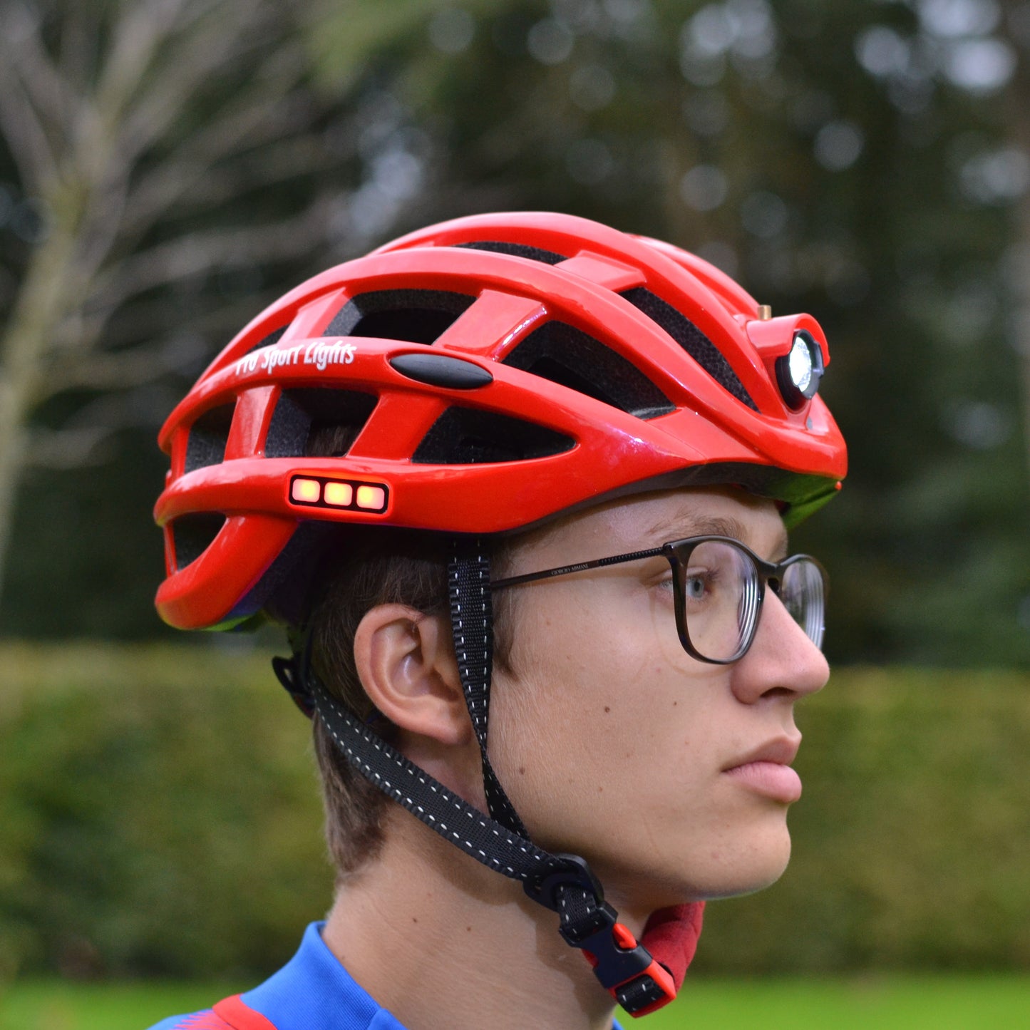 Pro Sport Lights Fietshelm - Rood