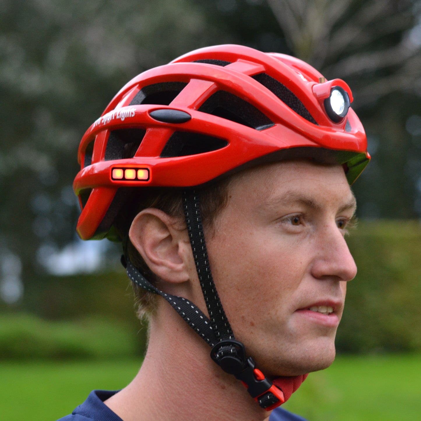 Pro Sport Lights Fietshelm - Rood