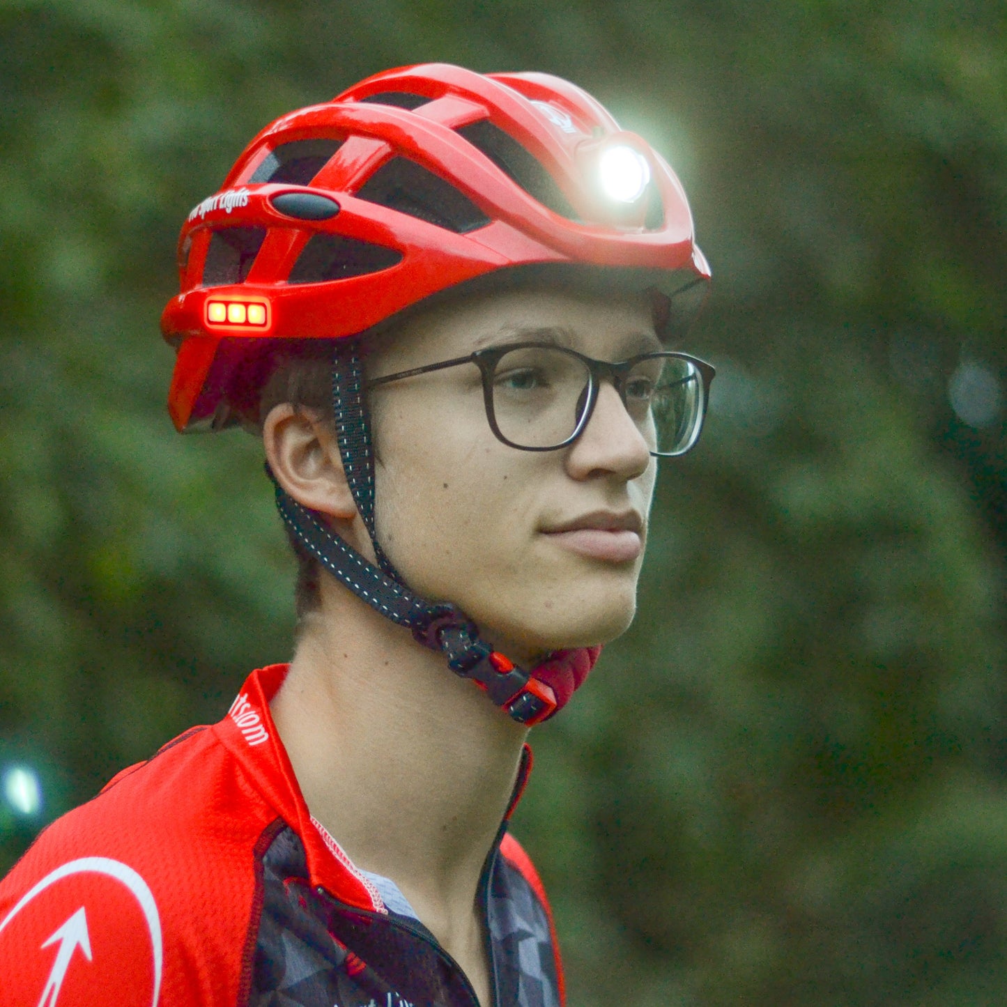 Pro Sport Lights Fietshelm - Rood