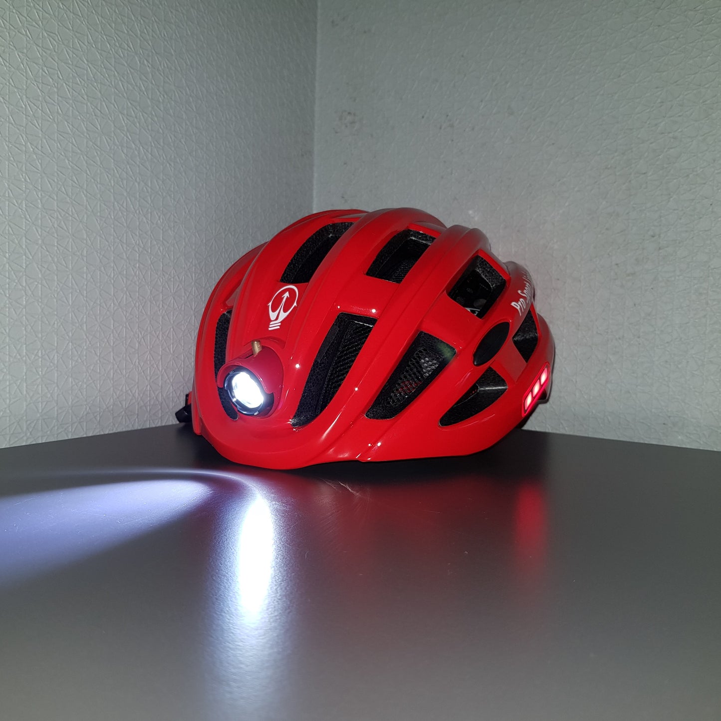 Pro Sport Lights Fietshelm - Rood