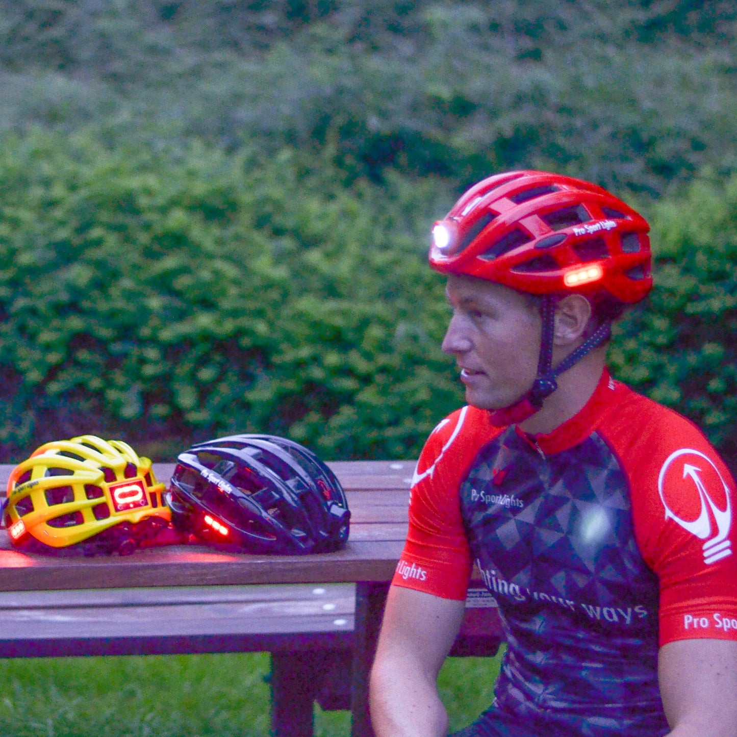 Pro Sport Lights Fietshelm - Rood