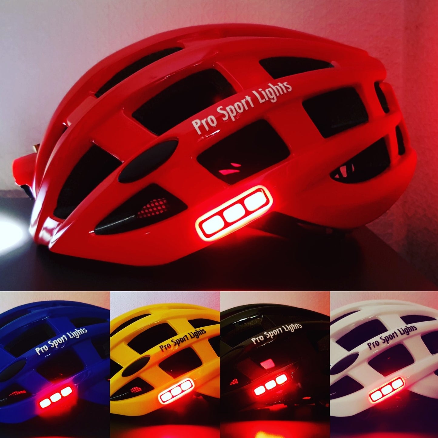 Pro Sport Lights Fietshelm - Rood