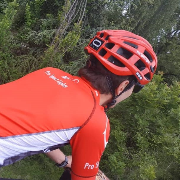 Pro Sport Lights Fietshelm - Rood