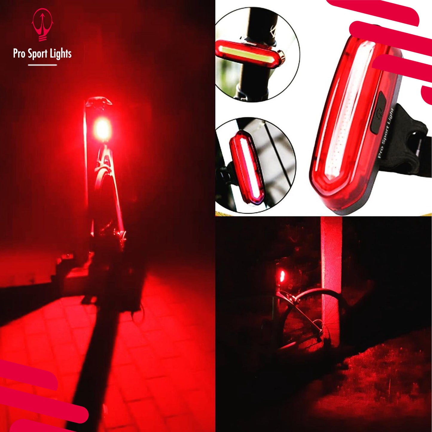 120 Lumen Rood Achterlicht Pro Sport Lights