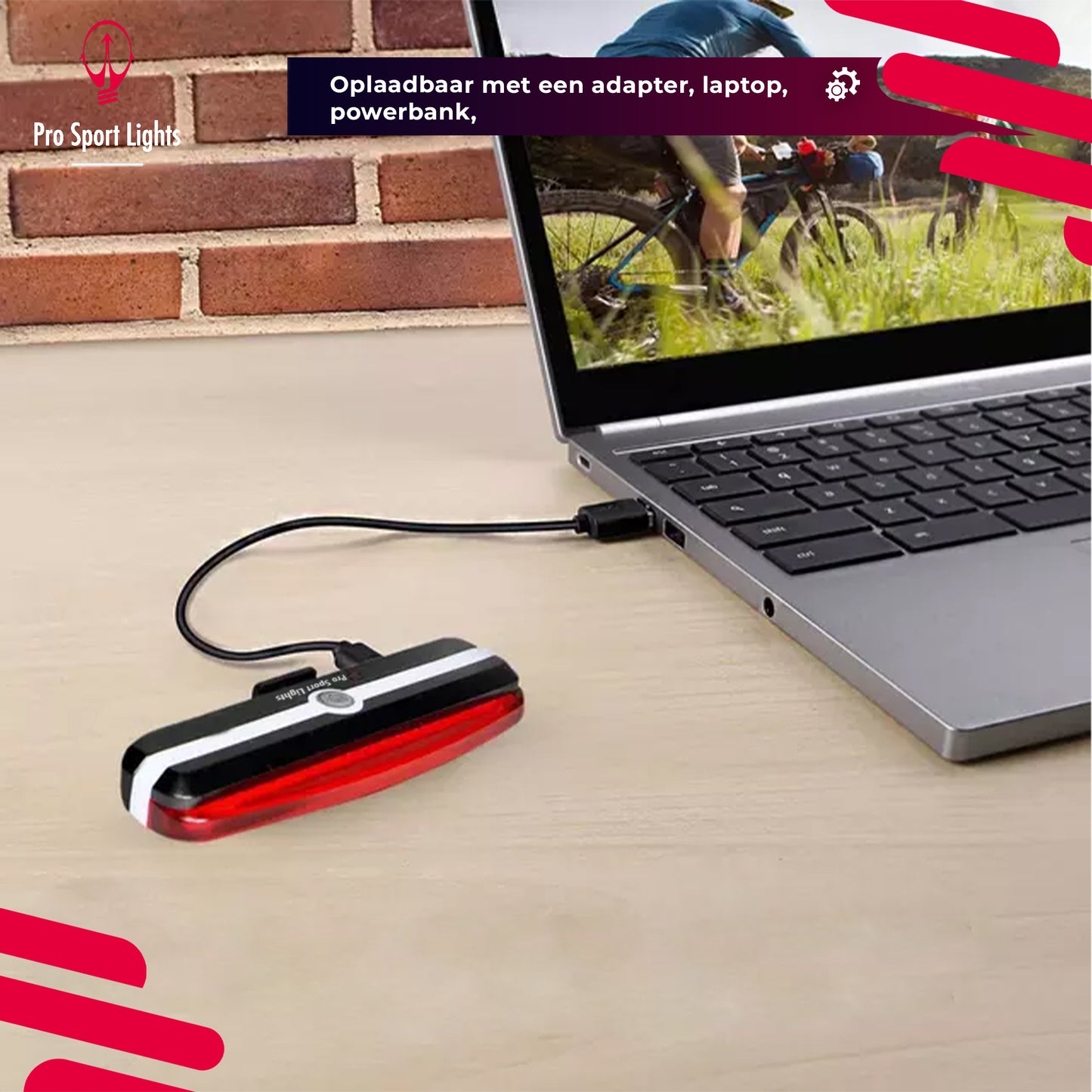 Fietsverlichting Micro USB Oplaadbaar