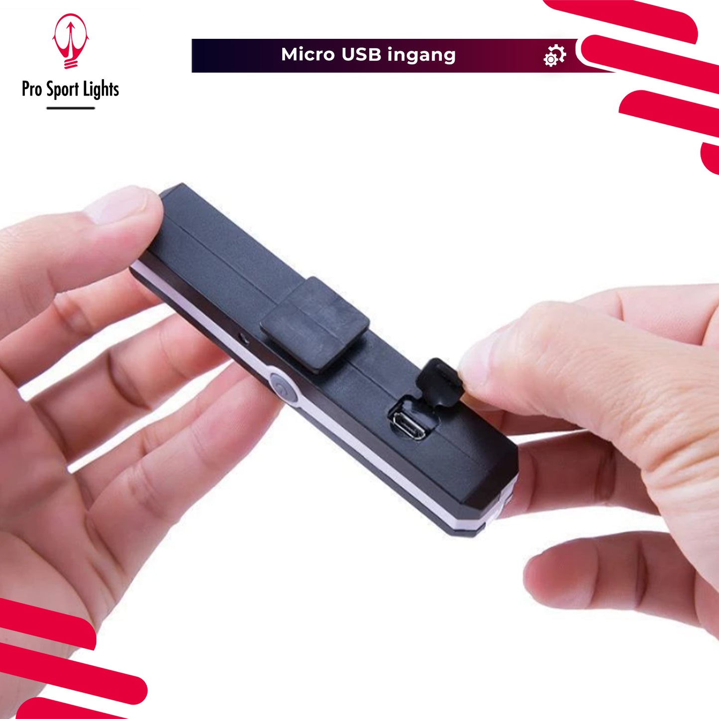 Fietsverlichting Micro USB Oplaadbaar