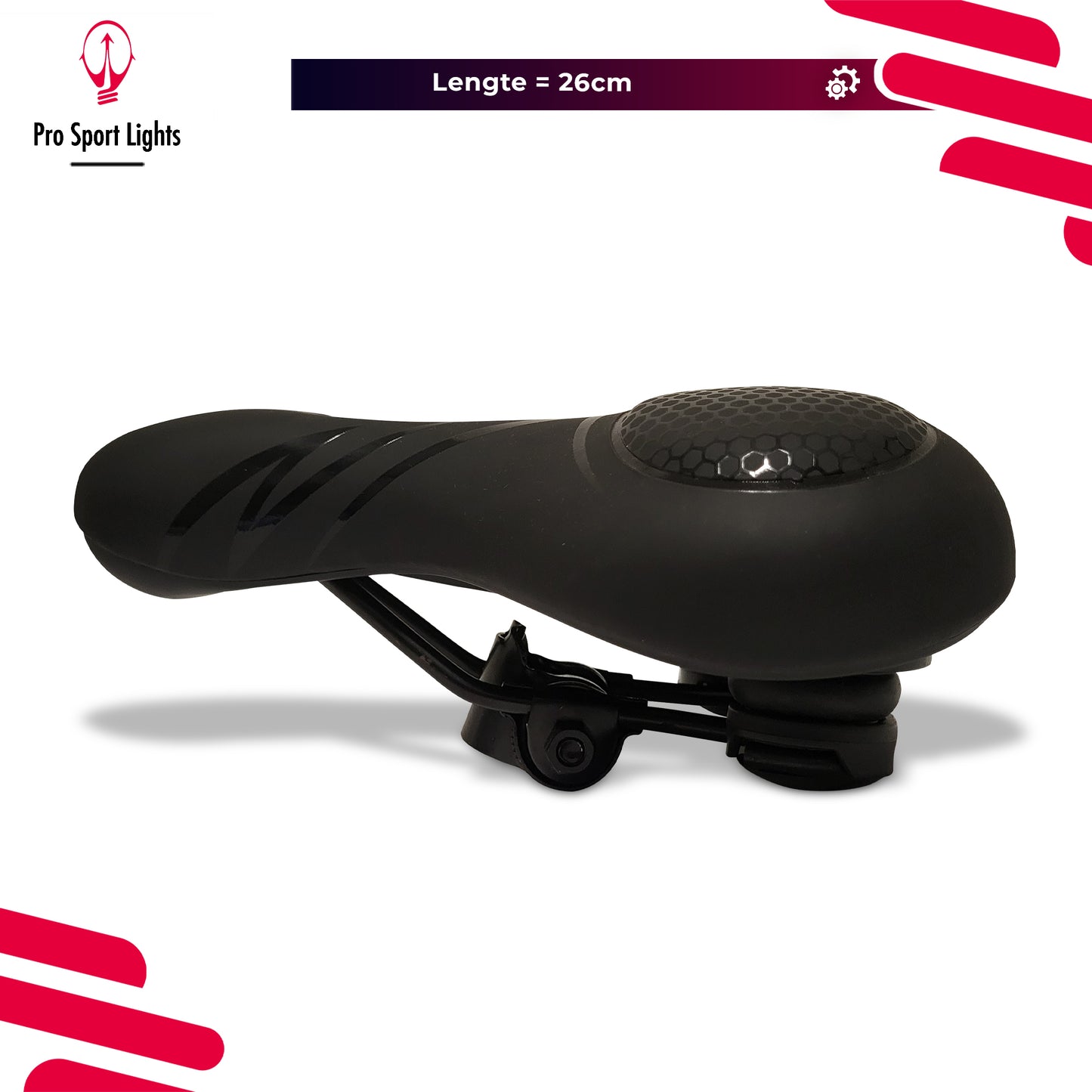 Cruiser Royal Gel Pro Sport Lights fietszadel