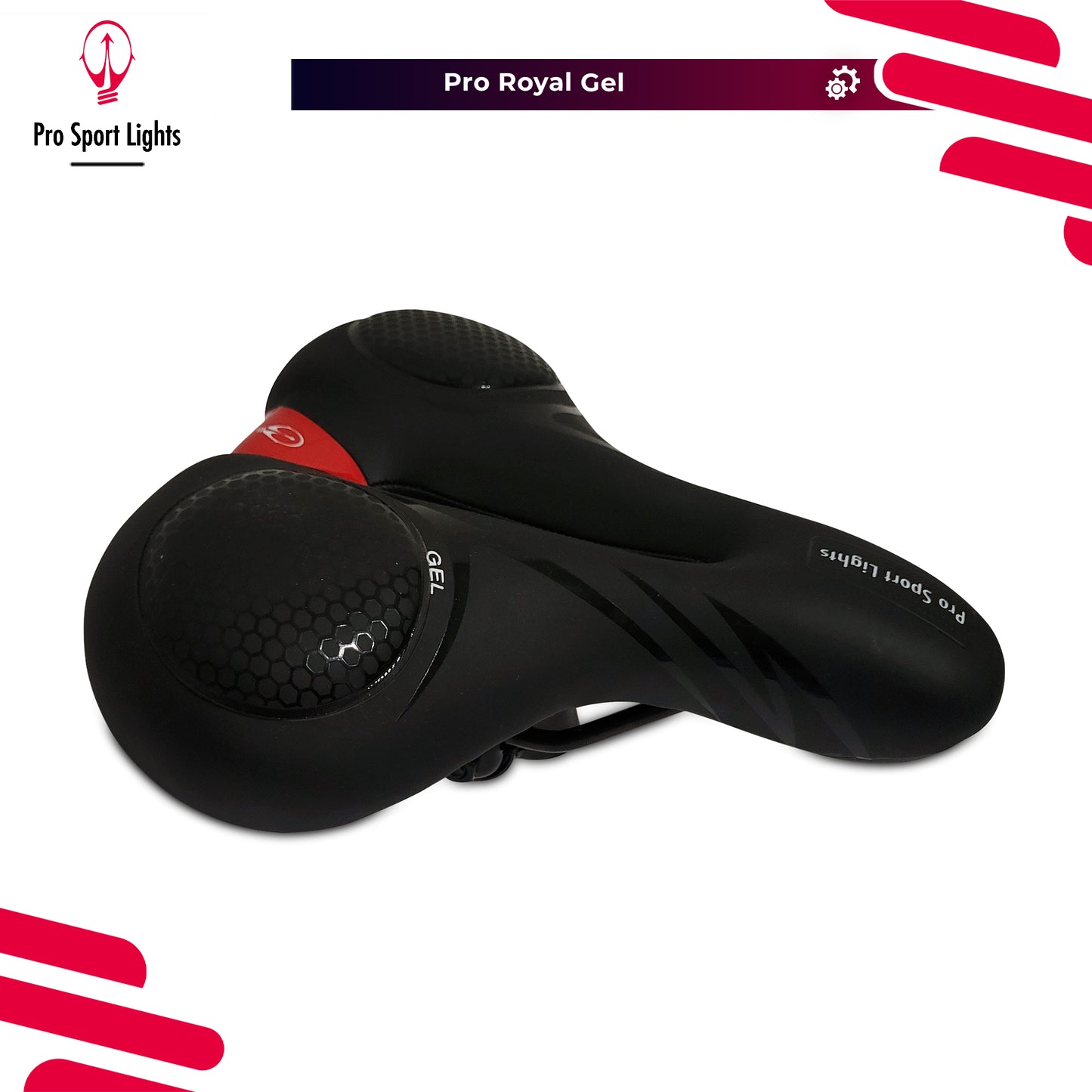 Cruiser Royal Gel Pro Sport Lights fietszadel