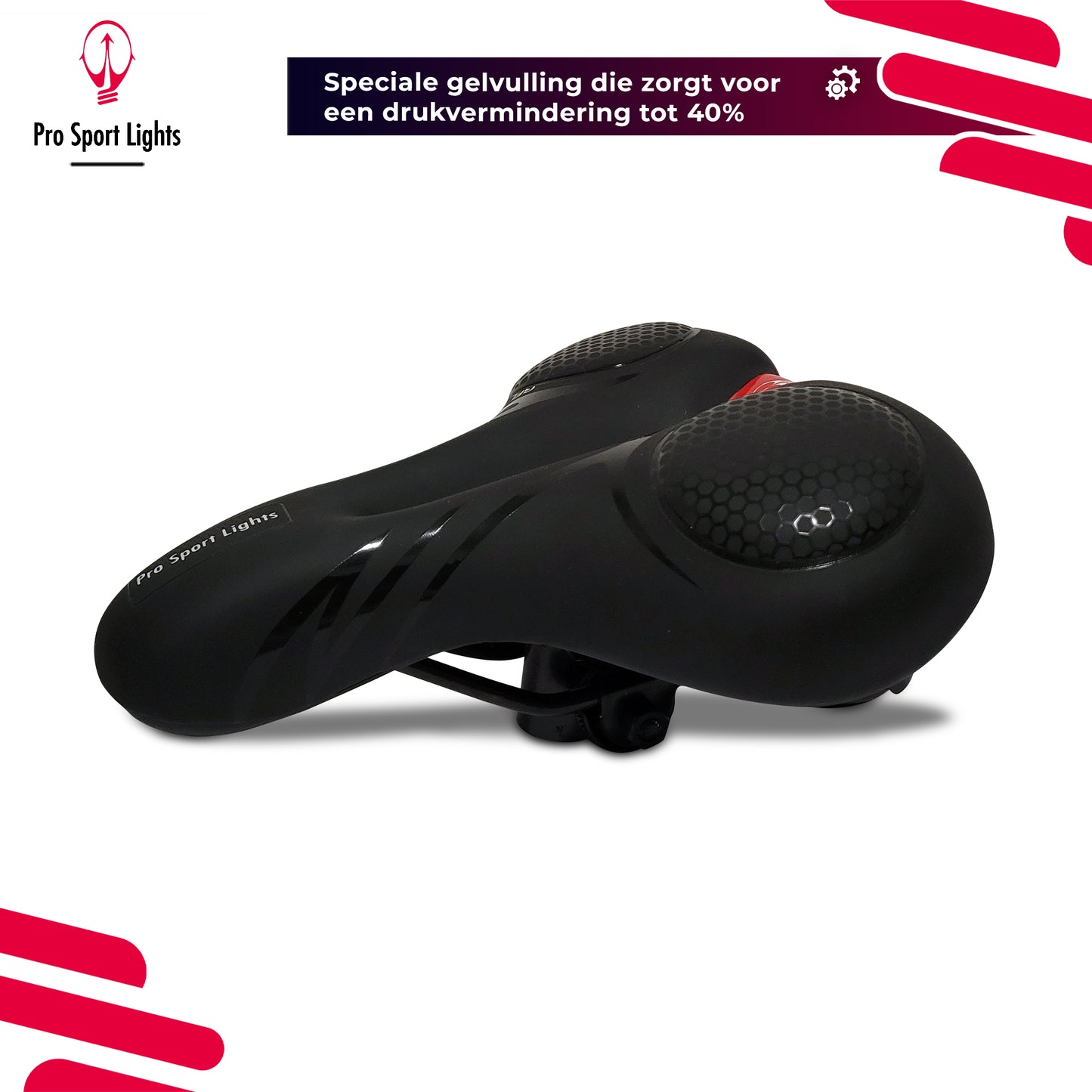 Cruiser Royal Gel Pro Sport Lights fietszadel