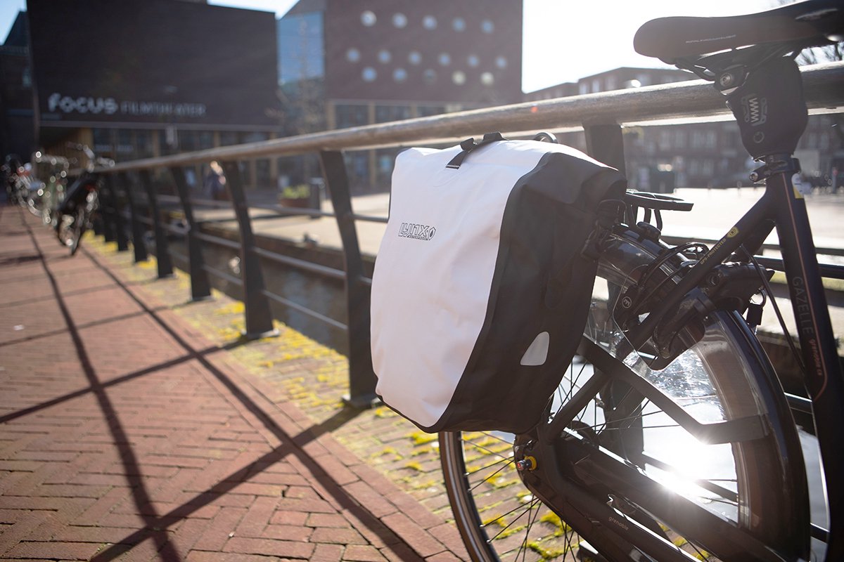 Lynx Waterdichte Fietstas Tarpaulin XL 25 Liter - Wit