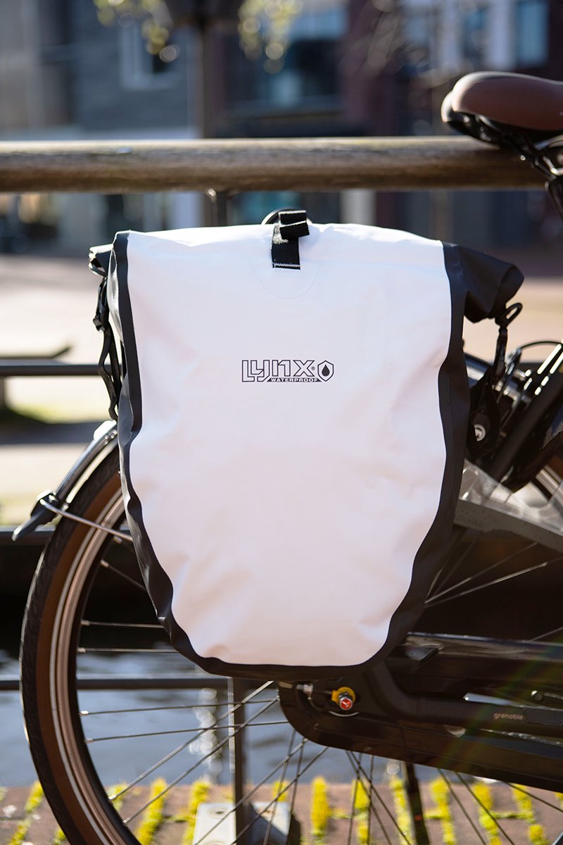 Lynx Waterdichte Fietstas Tarpaulin XL 25 Liter - Wit