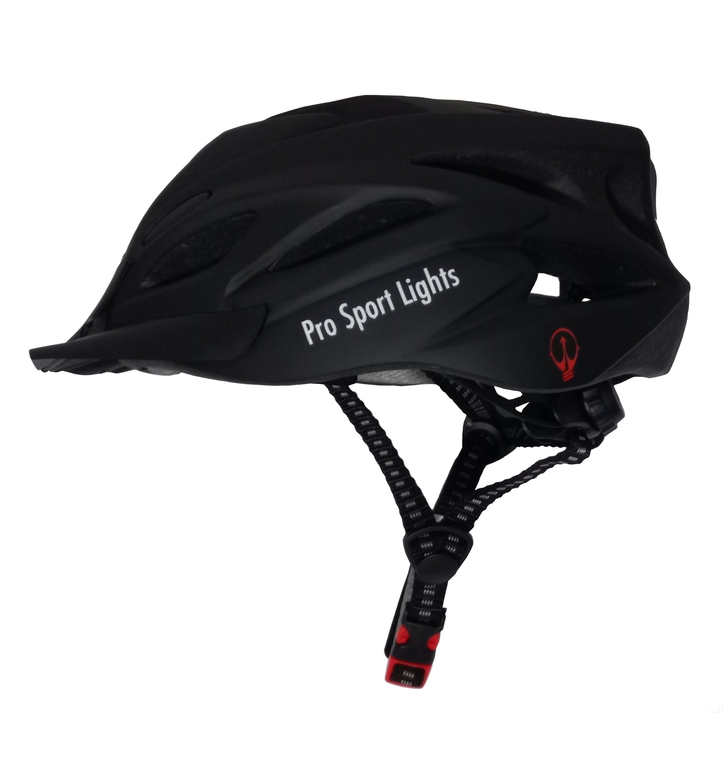 Fietshelm Pro Sport Lights Mat Zwart