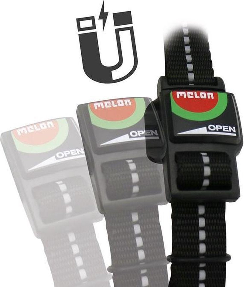 Melon Fietshelm Zwart/Wit Stripe