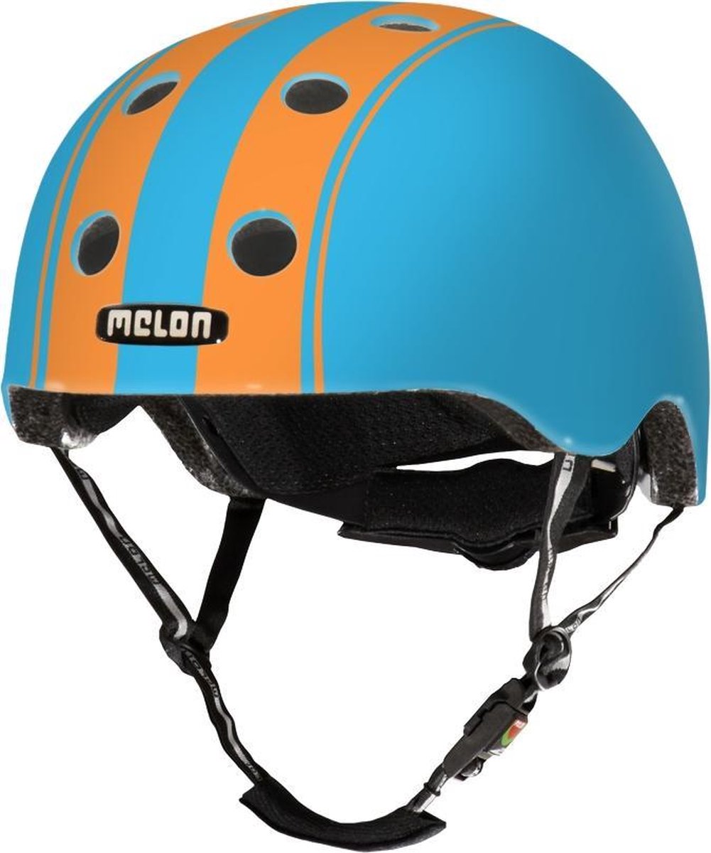 Melon Kinderfietshelm Oranje Blauw