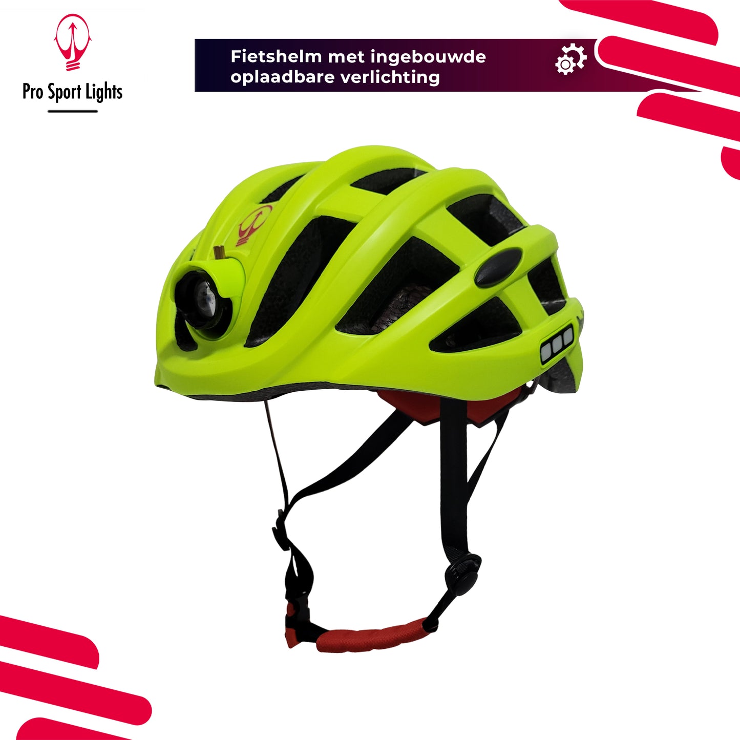 Fietshelm Pro Sport Lights met verlichting kopen