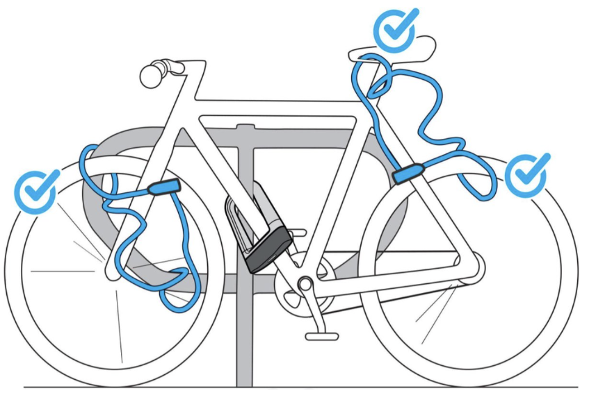 Fietsslot ProX Trail kabelslot - 100 cm - zwart
