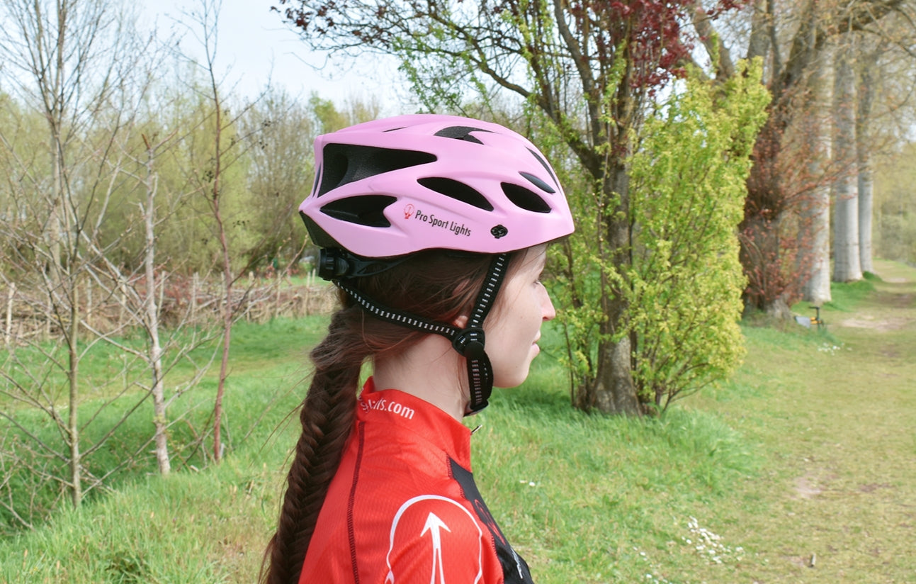 Fietshelm Dames Pro Sport Lights - Roze