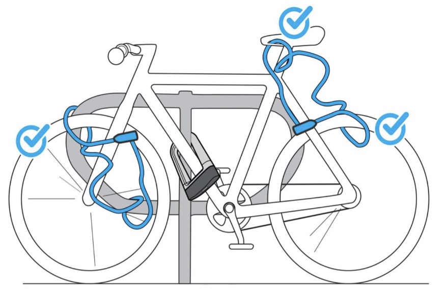 Fietsslot ProX Spiraalslot - rood - 150cm