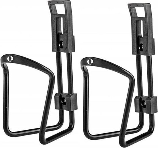 2x Bidonhouder aluminium - Zwart - Mountainbike Racefiets bidonhouders