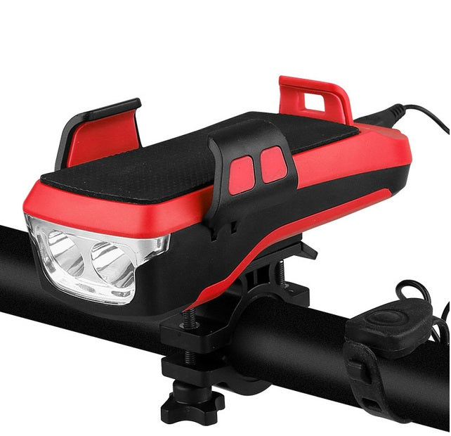 550Lumen - Telefoonhouder fiets met Powerbank - Fietslicht USB Oplaadbaar - met hoorn