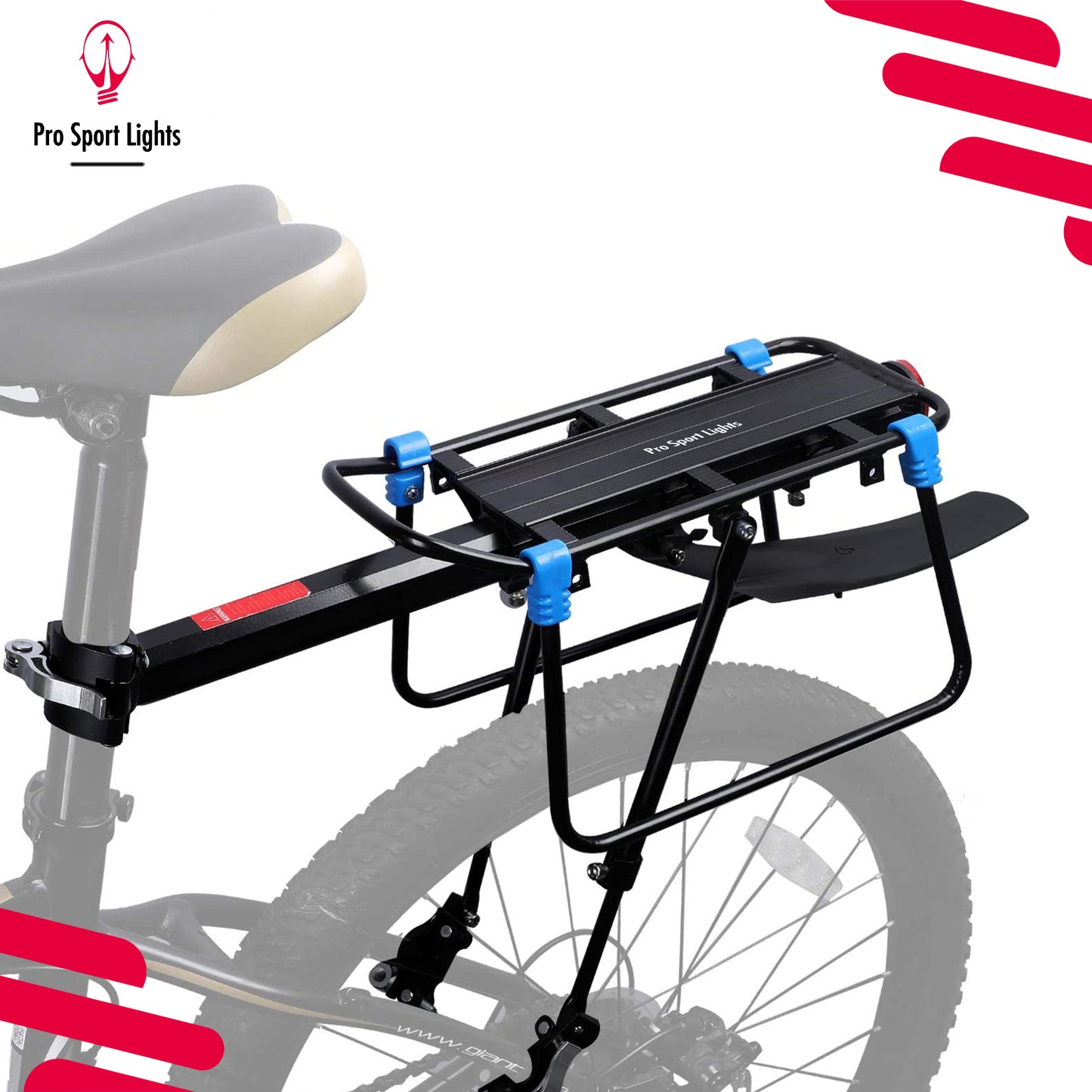 Pro Sport Lights Fiets Bagagedrager en spatbord met QR - MTB/Racefiets